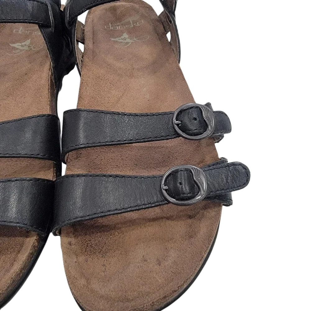 Dansko Janis Black Leather Ankle Strap Sandals Comfortable Women’s Size … - Picture 11 of 17
